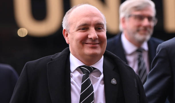 Darren Eales, Newcastle CEO, arrives at Stadium of Light for the FA Cup match between Sunderland and Newcastle United on Jan 06, 2024.