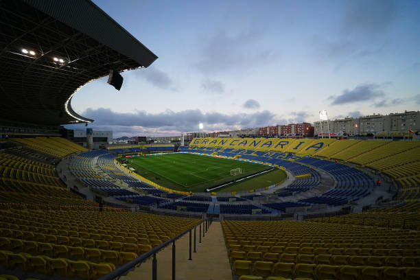 Inside Estadio Gran Canaria before the LaLiga match between UD Las Palmas and FC Barcelona on January 04, 2024.