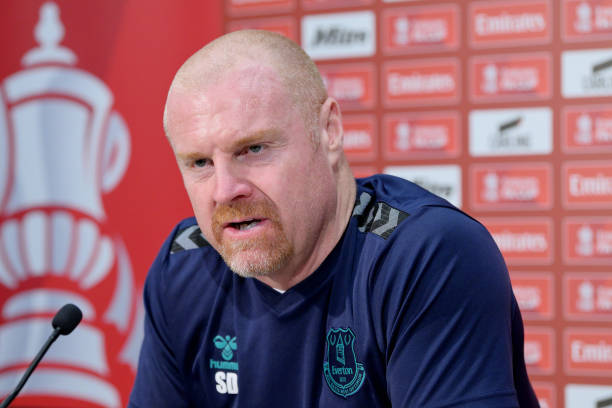Sean Dyche speaking at Everton Press Conference, Finch Farm, Halewood, England, January 03, 2024.